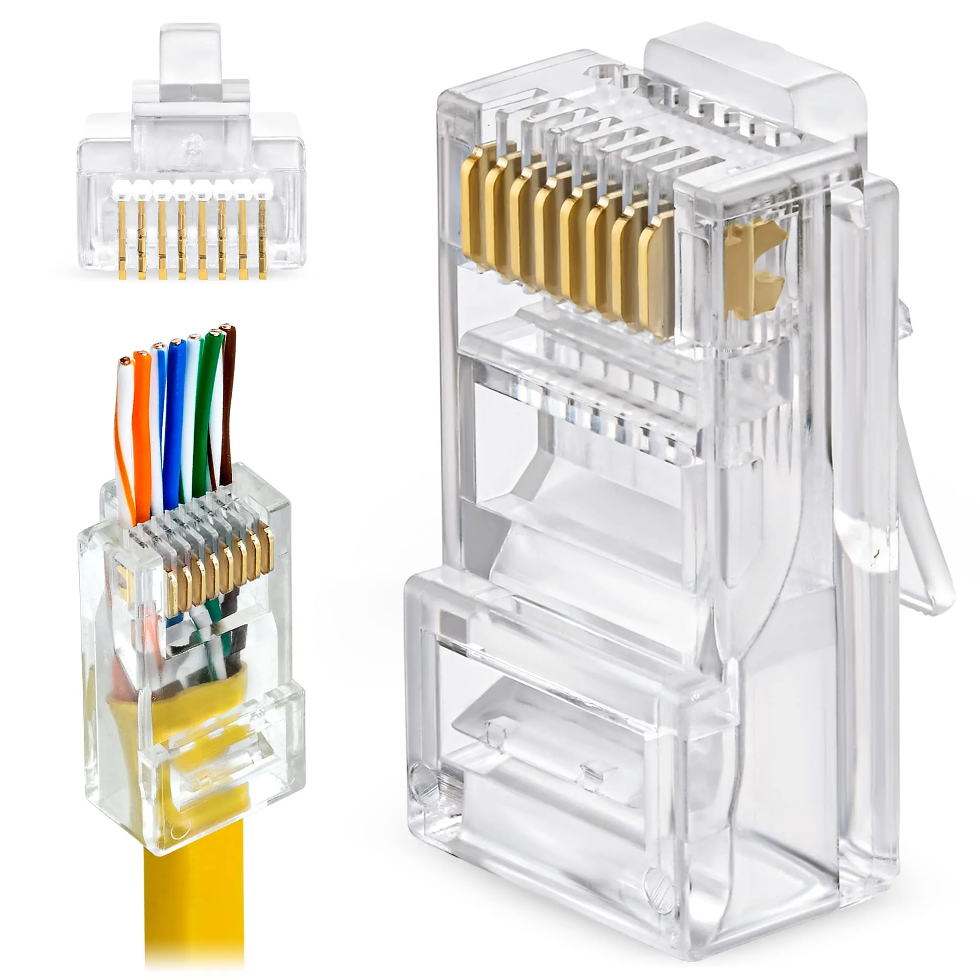 Connecteur RJ45 Cat6 EZ UTP Passthrough (100pcs)